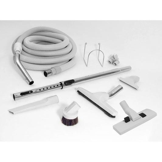 Central Vacuum Cleaner Kit - 35' (10 m) Hose with Cuff and Handle