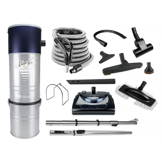 Central Vacuum Cleaner with 30 ' Hose, Power Nozzle and Accessories